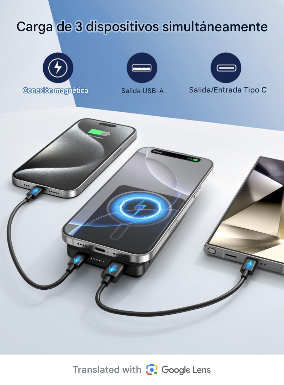 BATERÍA INALÁMBRICA MAGNÉTICA ~ PARA IPHONE Y ANDROID 📲